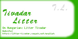 tivadar litter business card